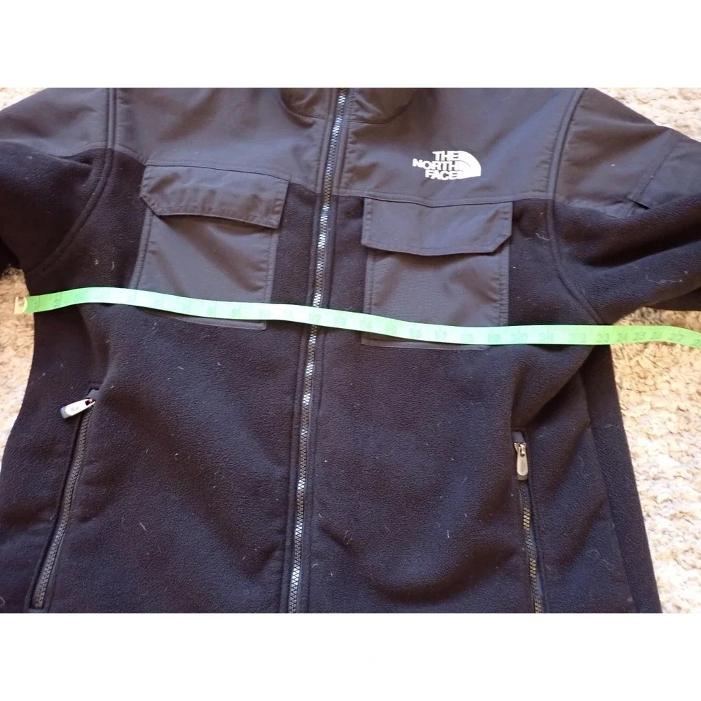 The North Face Fleece Jacket Mens Large Black Excellent Full Zip Utility Pocket